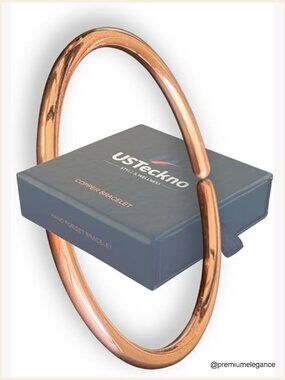 Hand Forged Pure Copper Bracelet, Adjustable Unisex